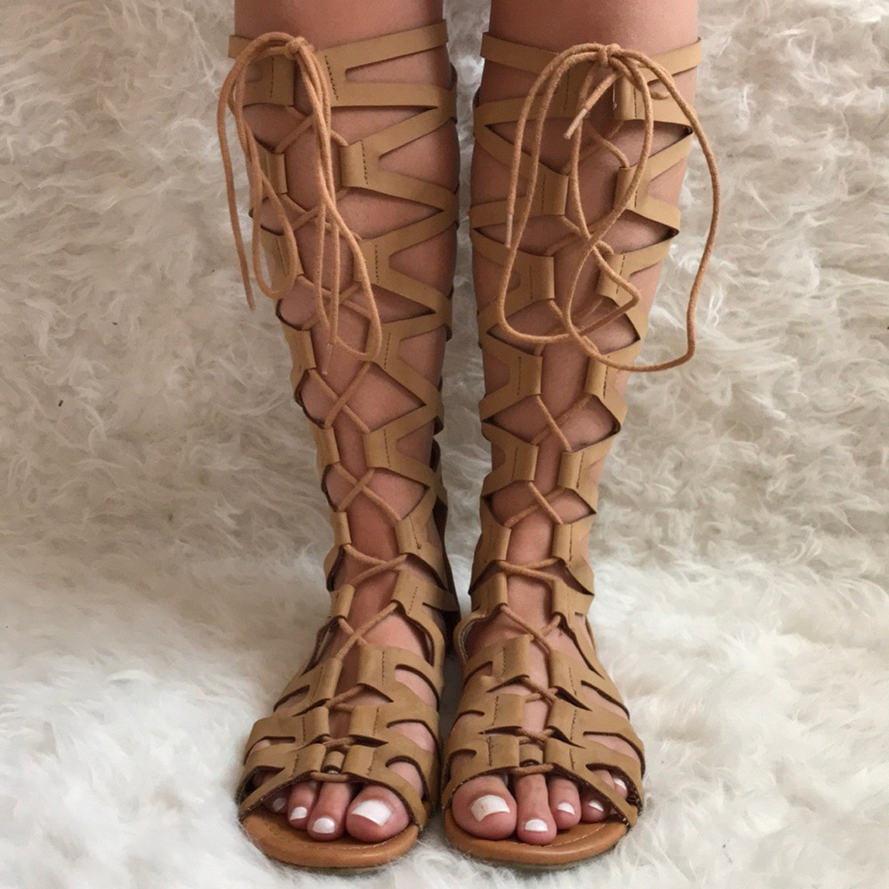 SHI by Journey’s Knee High Gladiator Sandals